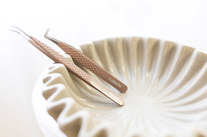 Cafecito Tweezer Set Boot Non- Fiber Tip & Curved Isolation Tweezer